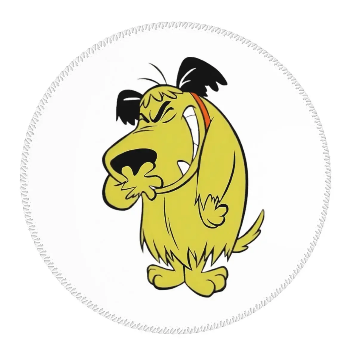 Muttleys Laughings Classic Wackys Racess Cartoon Dog Round Mouse Pad Computer Keyboard Mouse Mat Gaming Laptop Desk Mat