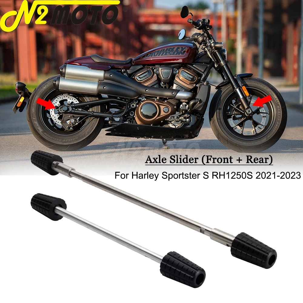 

Front Rear Axle Fork Wheel Protector Crash Sliders For Harley Sportster S RH1250S RH 1250 Motorbike Stand Screw Swingarm Spools