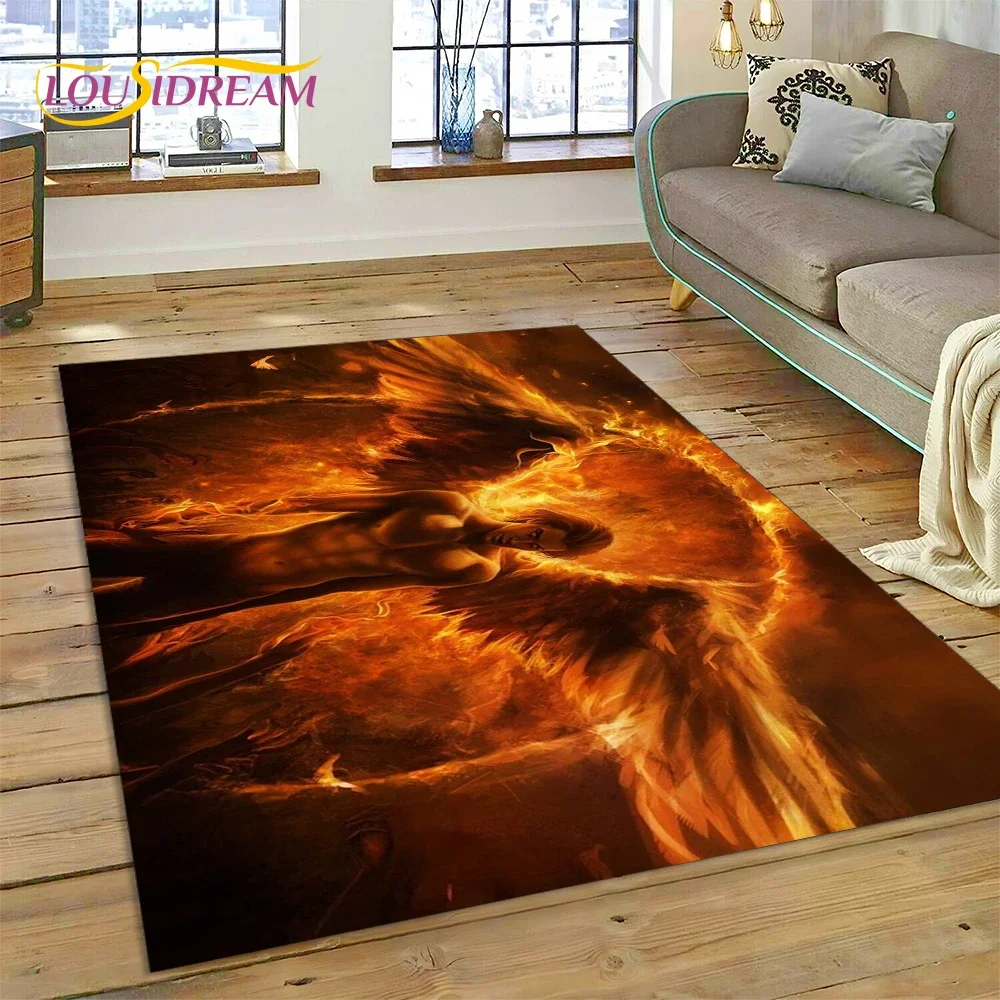 SPN Latest Supernatural Dean Sam 3D Rug Carpet for Living Room Bedroom Home Decor,Floor Mat Non-slip Decoration for Sofa Doormat