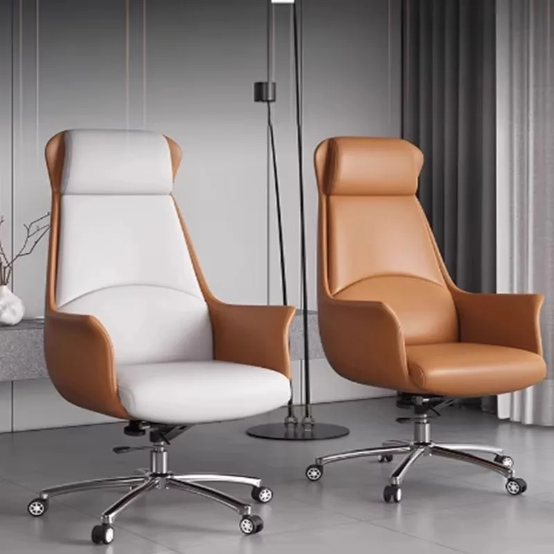 

Modern Massage Office Chair Luxury Foot Rest Ergonomic Arm Office Chair Leather Cheap Study Silla De Escritorio Furniture