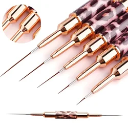 Nail Art Liner Brushes Double Head wzór w cętki akrylowy francuski pasek rysunek długopis do malowania żel polski narzędzia do Manicure