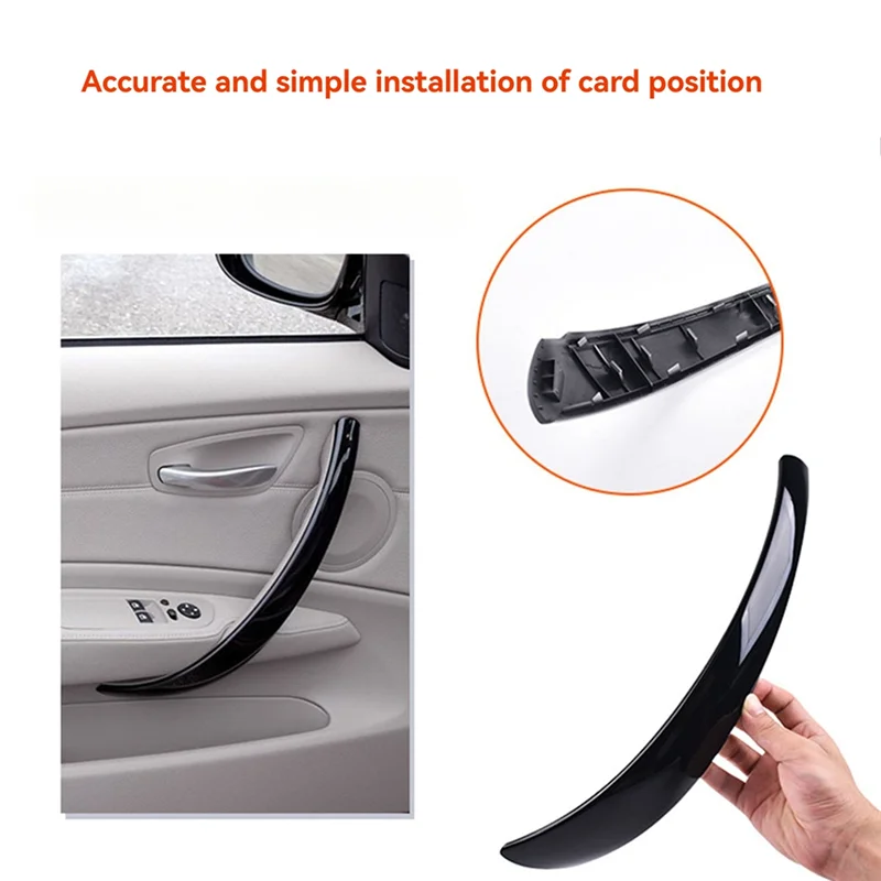 

NEW-Car Interior Door Pull Handle Cover Trim Panel For BMW 1-Series E81 E82 E87 E88 2006-2012