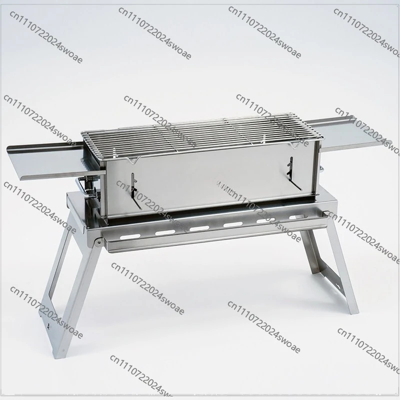 for 304 stainless steel card charcoal grill outdoor portable patio barbecue grill full set of barbecue stove for home use