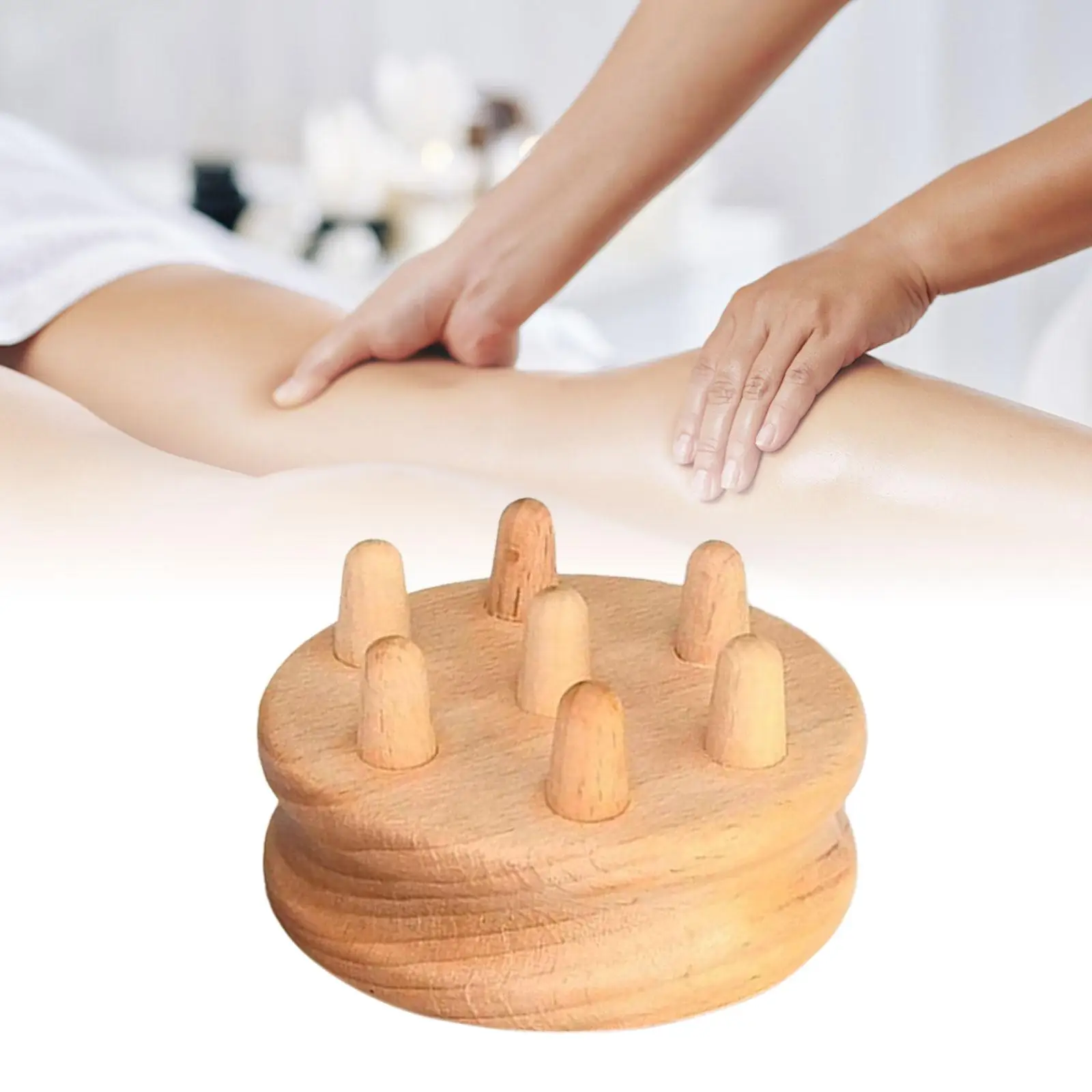 Wooden Massage Body Brush Body Massager Brush Tool Guasha Scraping Brush for Legs Neck Back Itchy Skin Relief Body Contouring