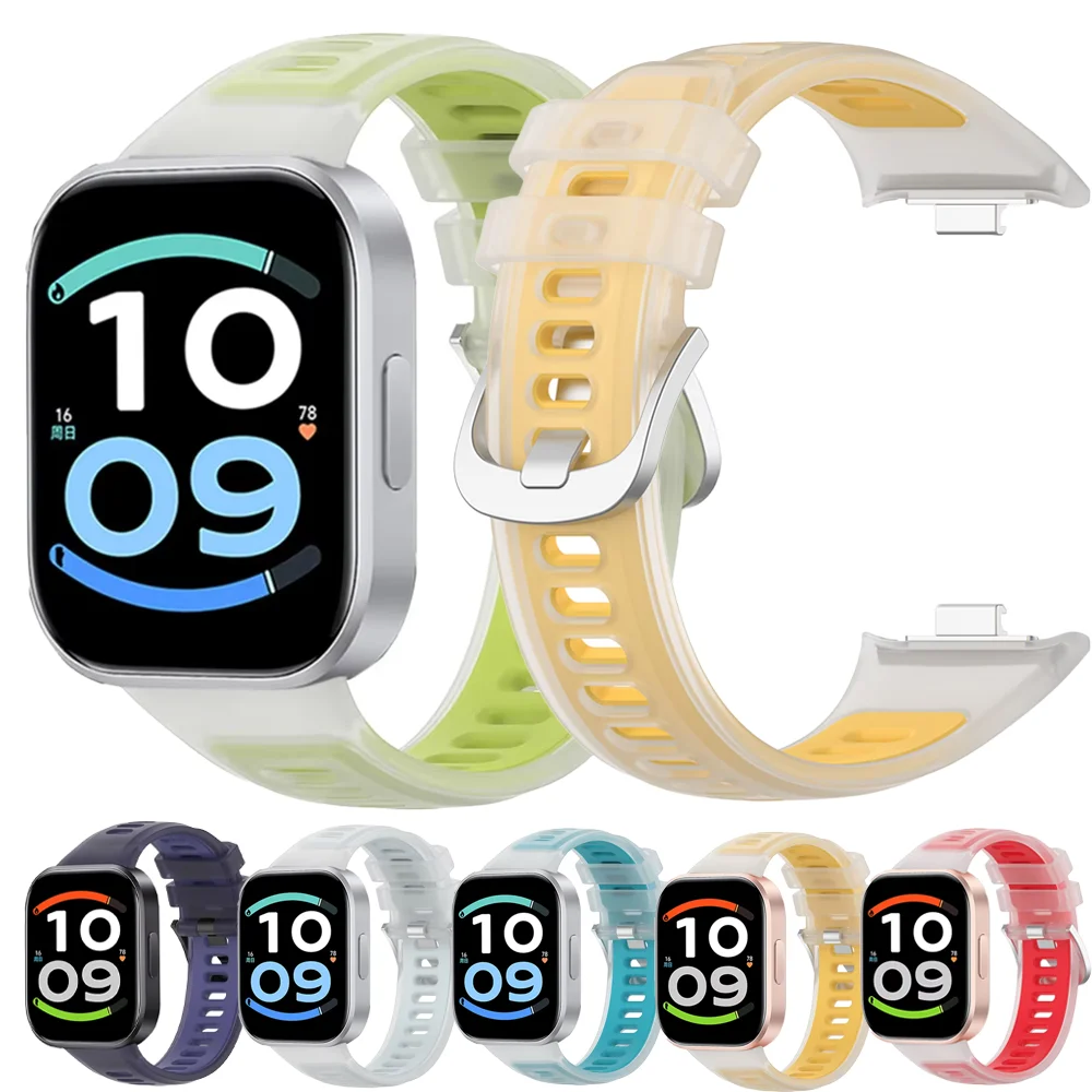 Silicone Strap for Mi Band 10 Pro 9 Pro 8 Pro Redmi Watch 6 5 4 Jelly Translucence Bracelet Redmi Watch 6 Active 6 Lite Correa