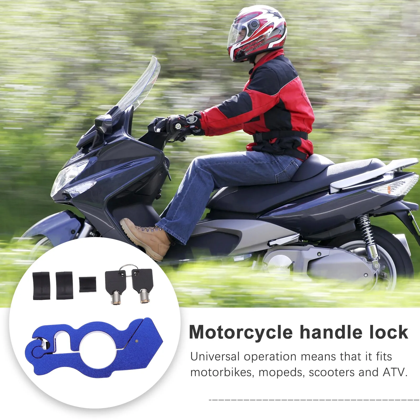 

1Set Motorcycle Throttle Lock Universal Handlebar Brake Security Lock Premium Material Lightweight Compact for Motorcycles
