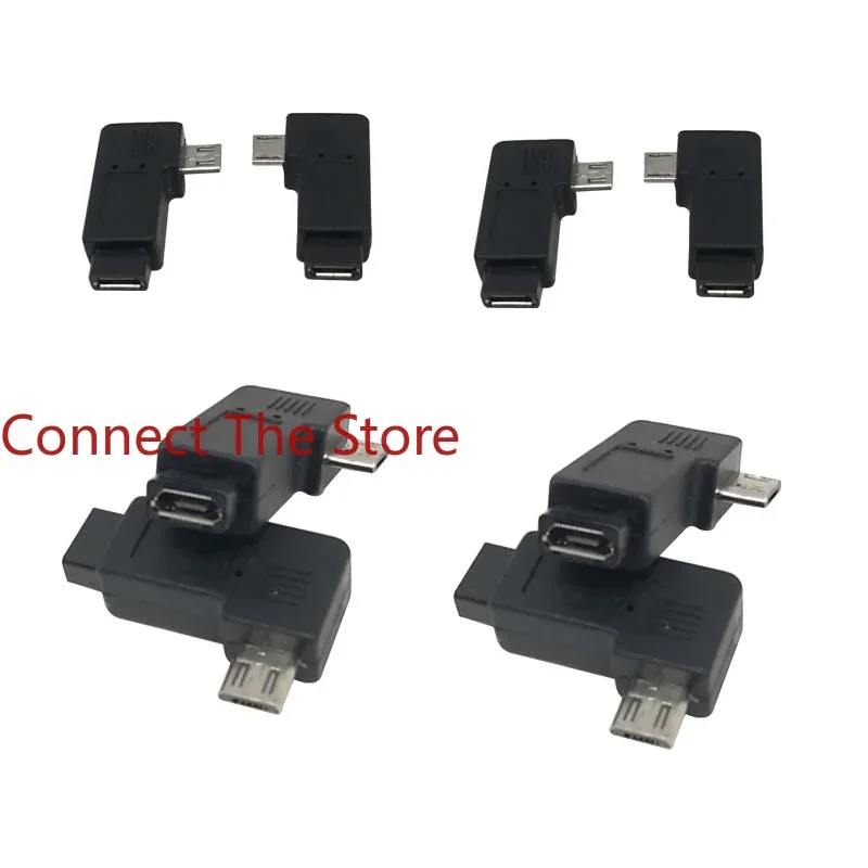 1PCS Links Und Rechts Ellenbogen Micro USB Männlich Zu Weiblich Loch Handy Ladekabel Adapter Stecker