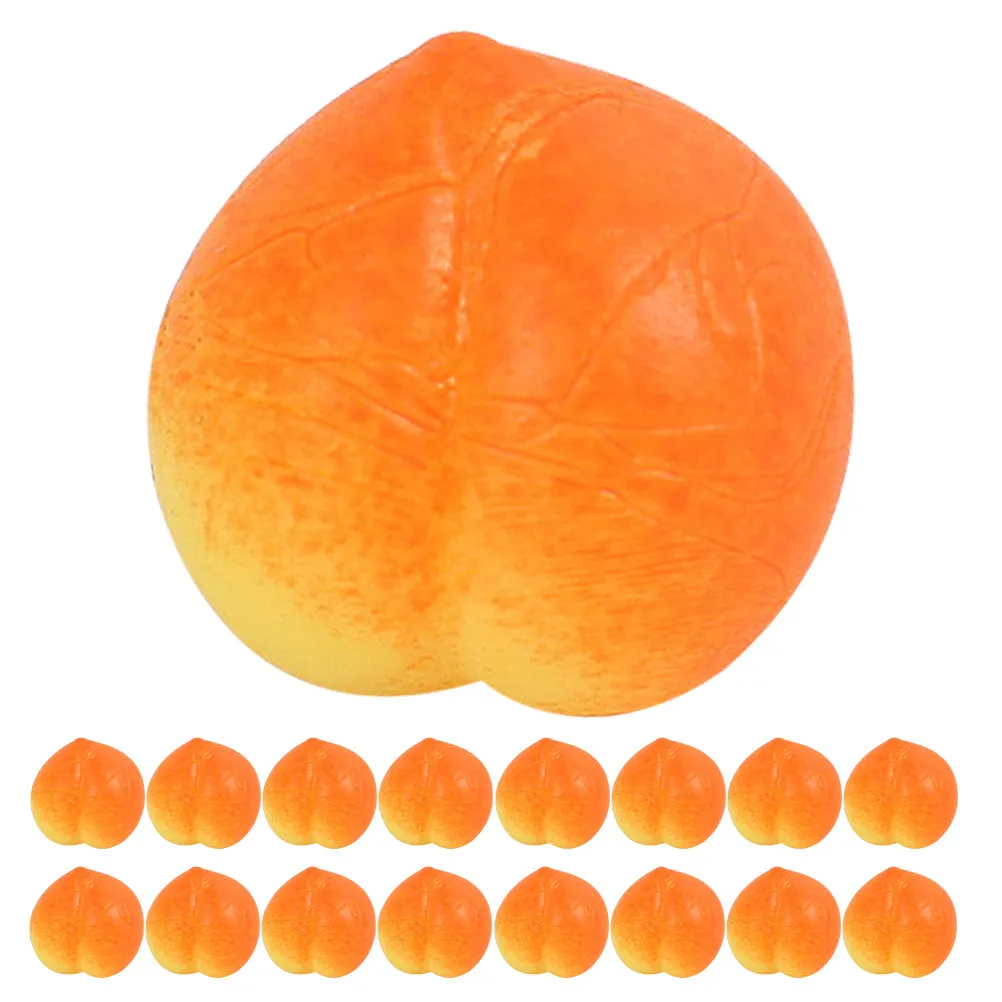 20Pcs Peach Squeeze Stress Relief Balls Creative Decompression Playthings for Office Party Relaxing Sensory Pressure Anxiety