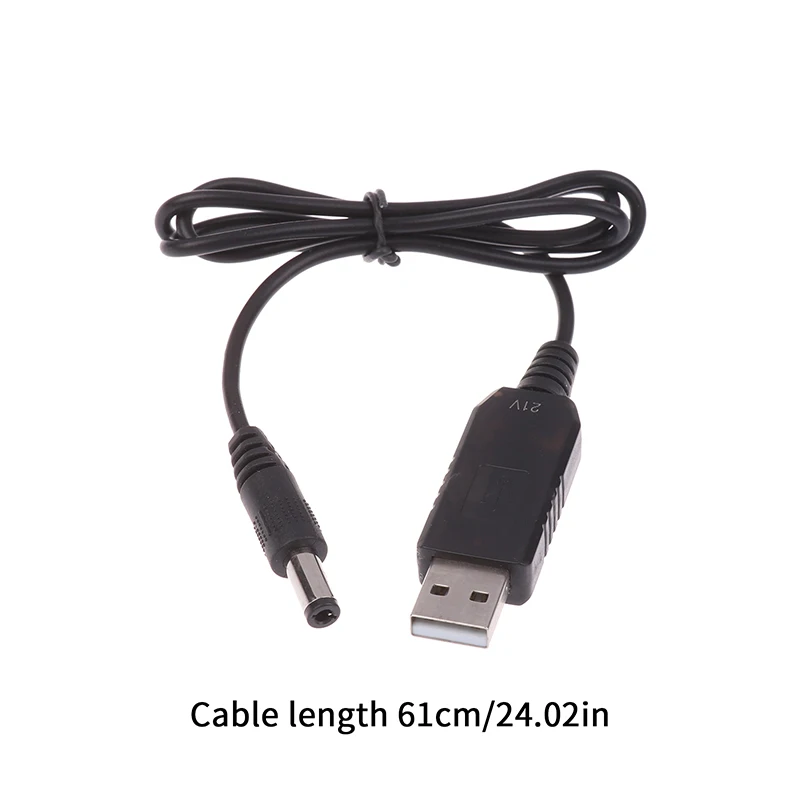 Boost Power Charging Cable 5V USB to 21V DC Adapter for Lithium Battery Charging