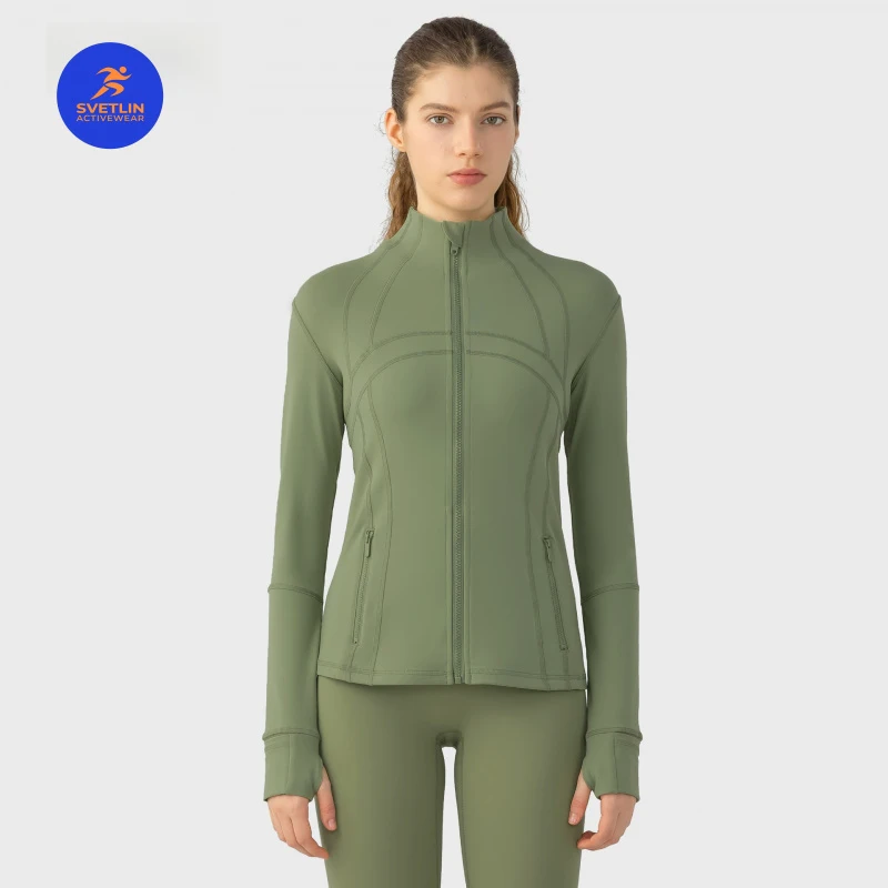 SVETLIN EU US Size Luxury Quality Active Wear Workout Running Jacket Compression Autumn Winter Yoga Sports Jacket for Women