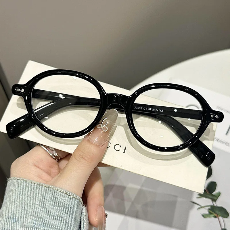 2024 Retro Oval Small Frame Reading Glasses Personalized Women'S Presbyopia Glasses Blue Light Blocking Eye Protection Eyewear