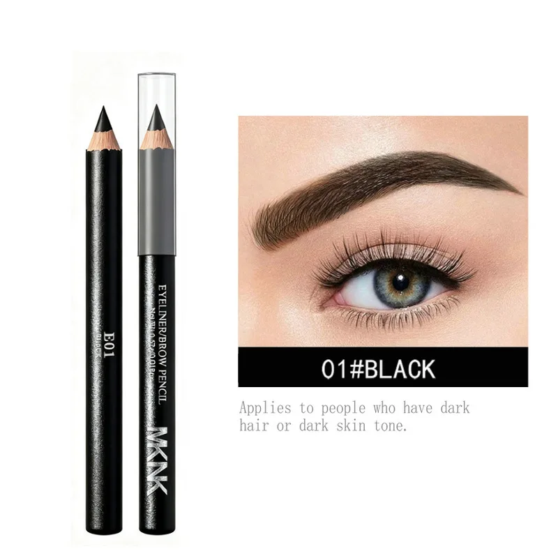 12 stücke Wasserdicht Schweißfest Doppel Verwenden Eyeliner Und Brauen Bleistift Holz Stick Schönheit Make-Up Kosmetische Augen Make-Up Augenbraue Enhancer