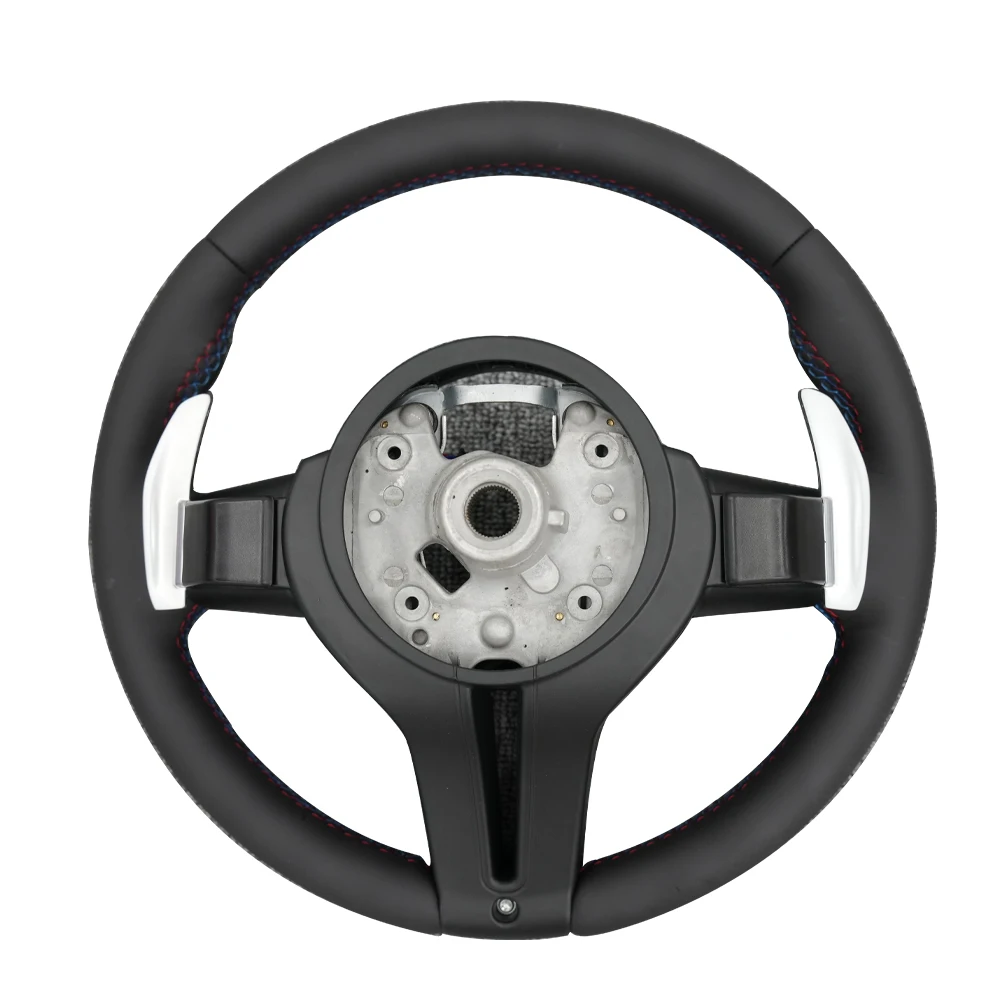 71HOTNappa Leather Car Steering Wheel for BMW 1 Series F20 F21 2012-2018/3 Series F30 2013-2019/X3 F25 2011-2016 with CF Trim 5