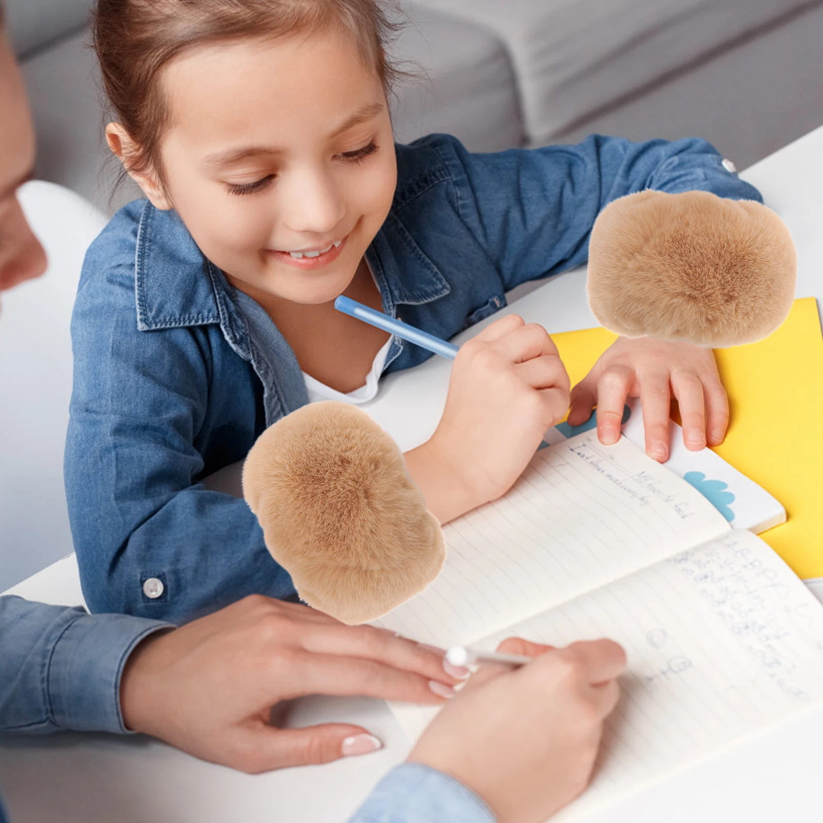 

Furry Wrist Cuff Warmer Acrylic Faux Wristbands for Women Hairy Gloves Cuffs Arm Sleeves