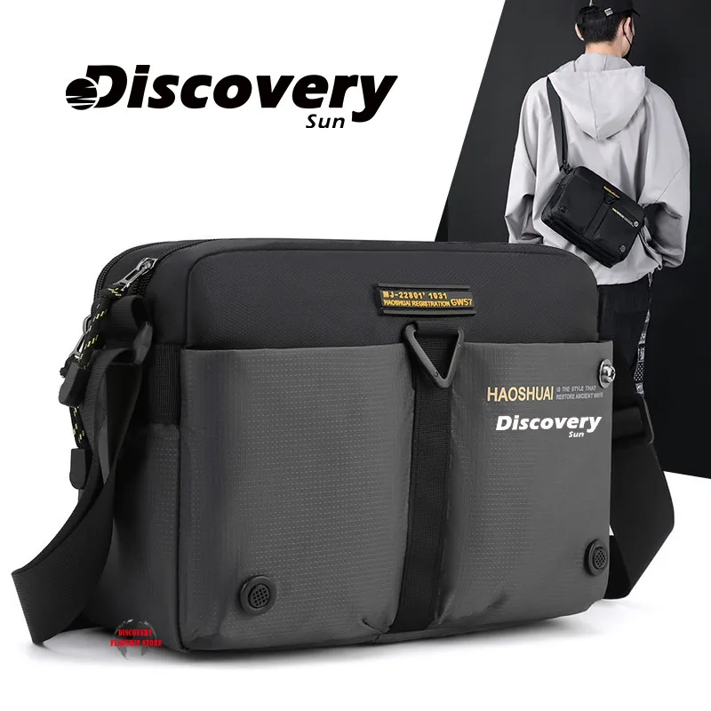 DISCOVERY-SUN crossbody bag, leisure multifunctional small travel bag, fashionable nylon shoulder bag, youth multiple pocket bag