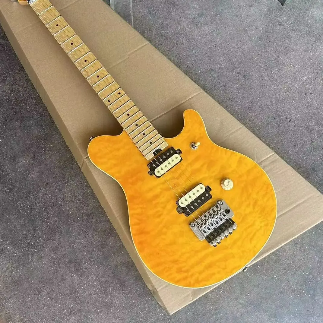 

Yellow basswood body, maple neck, 6 strings, ripple cover, double pendulum pull plate, 22 products.