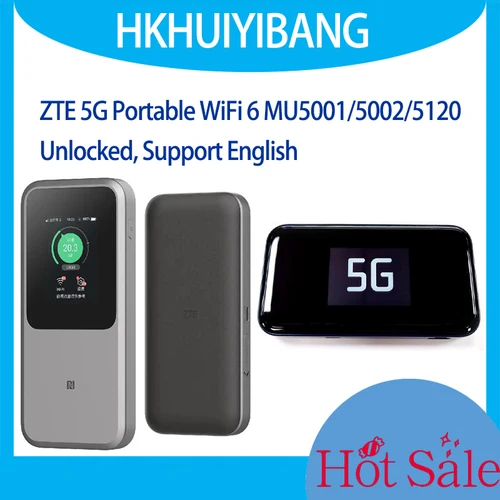 ZTE 5G 포켓 와이파이 6 프로 맥스 U50 프로 MU5001 MU5002 MU5120 듀얼 밴드 10000mAh 5G 4G 핫스팟 SIM 카드 LTE Cat22 모바일 와이파이 라우터 