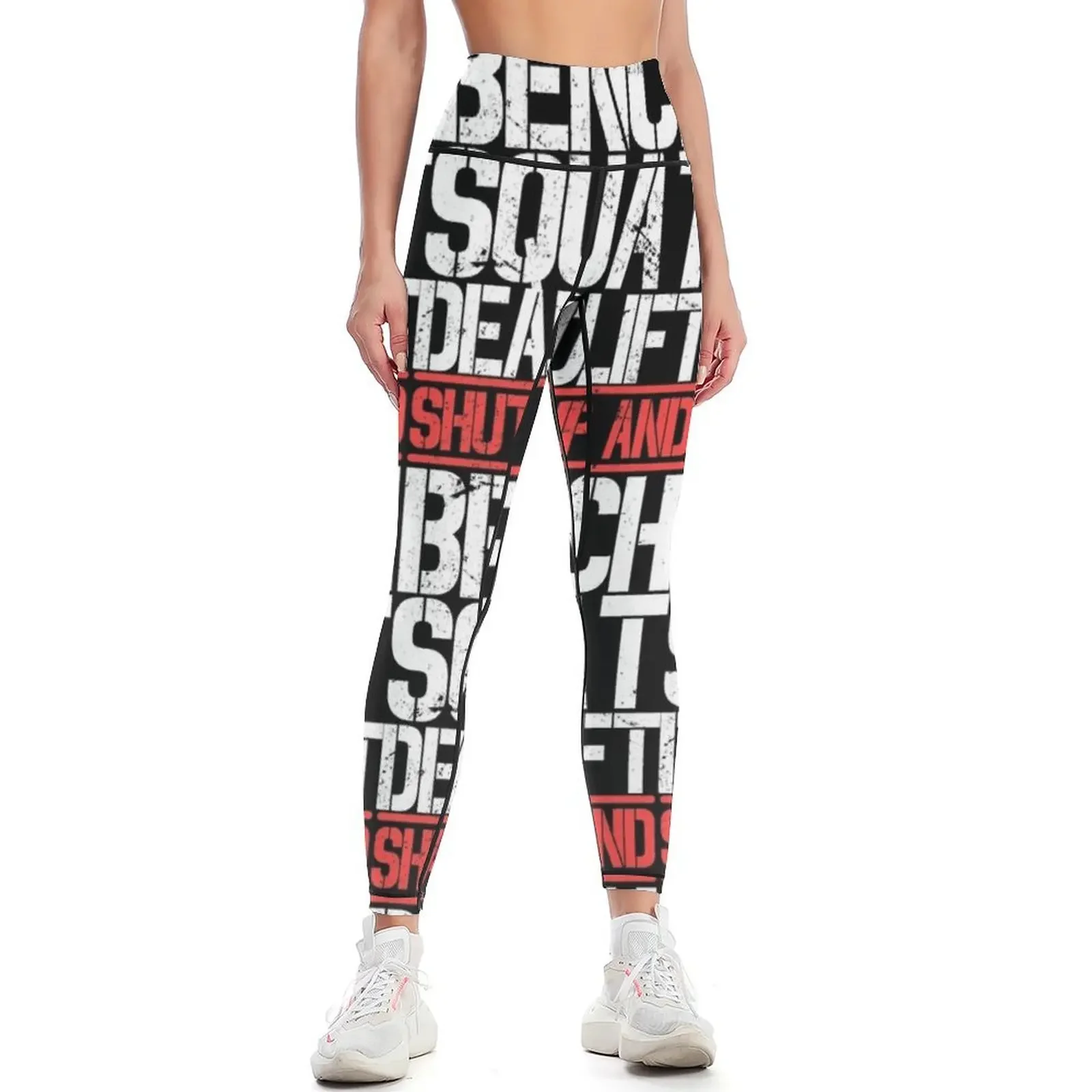 

Shut Up And Bench Squat Deadlift Powerlifter Leggings sporty woman push up Leginsy push up Womens Leggings