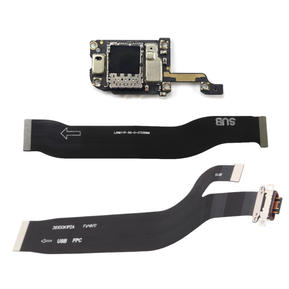 Dla Xiaomi Mi 11 Ultra Czytnik kart SIM Dla Xiaomi Mi 11 Pro Główne złącze LCD Płyta główna Port ładowania USB Elastyczny kabel — zdjęcie produktu 7