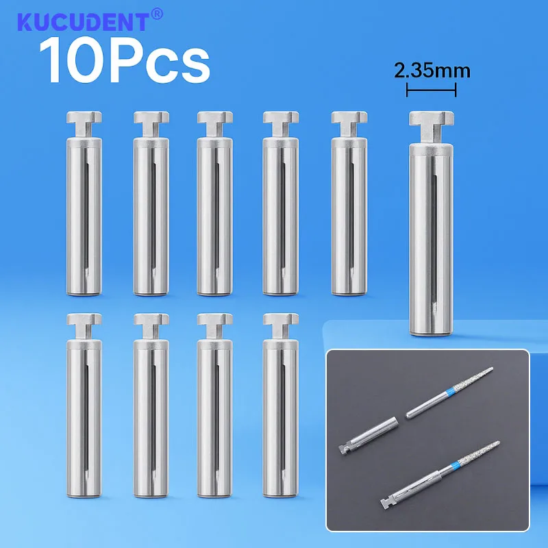 

10Pcs Dental Bur Adapter Kit Convert 1.6mm FG to 2.35mm RA for High/Low Speed Handpieces Stainless Steel for Polishing Burs