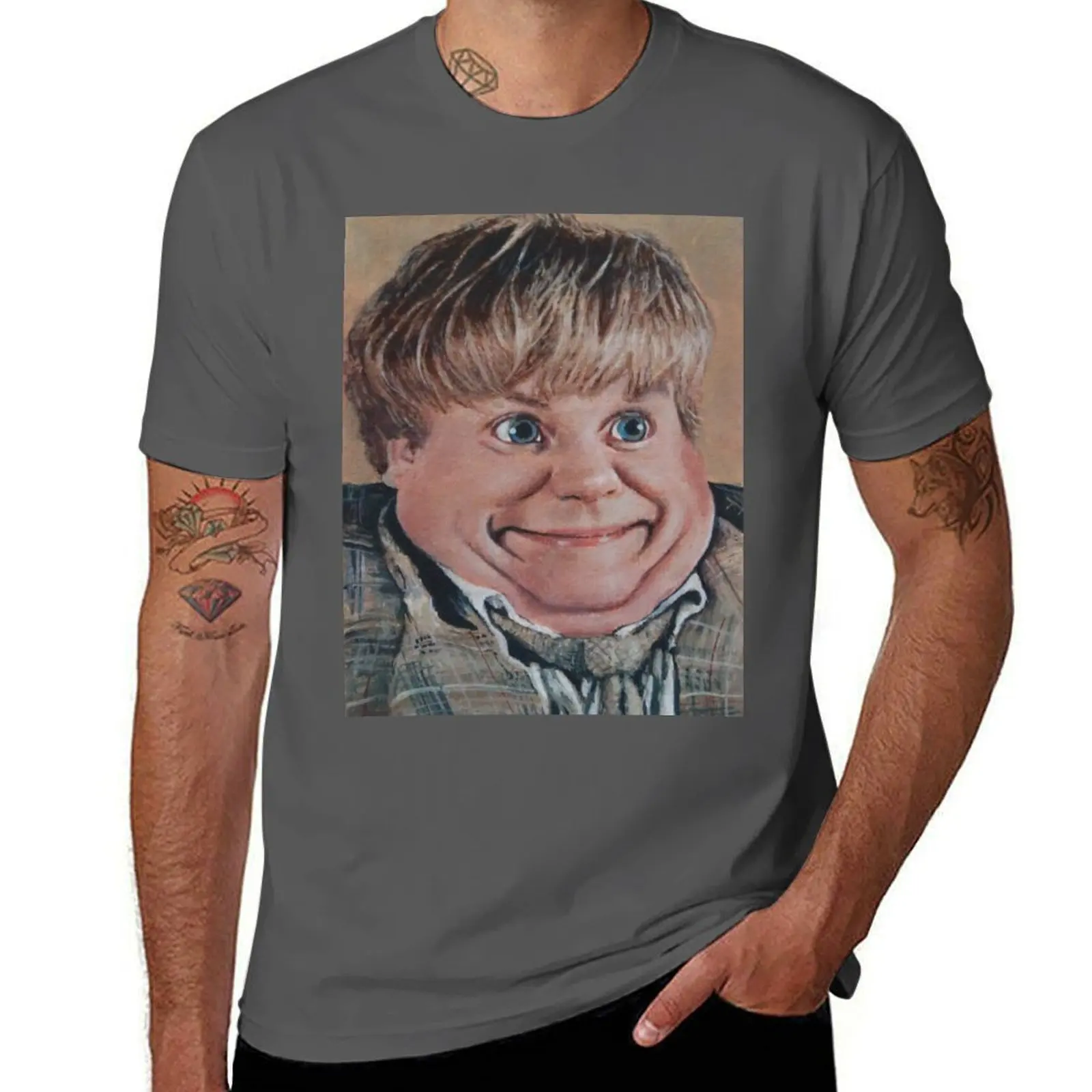 Chris Farley Liquified Tommy Boy Surreal Picture Portrait of Chris Farley Pop Art Painting By Tyler Tilley T-Shirt