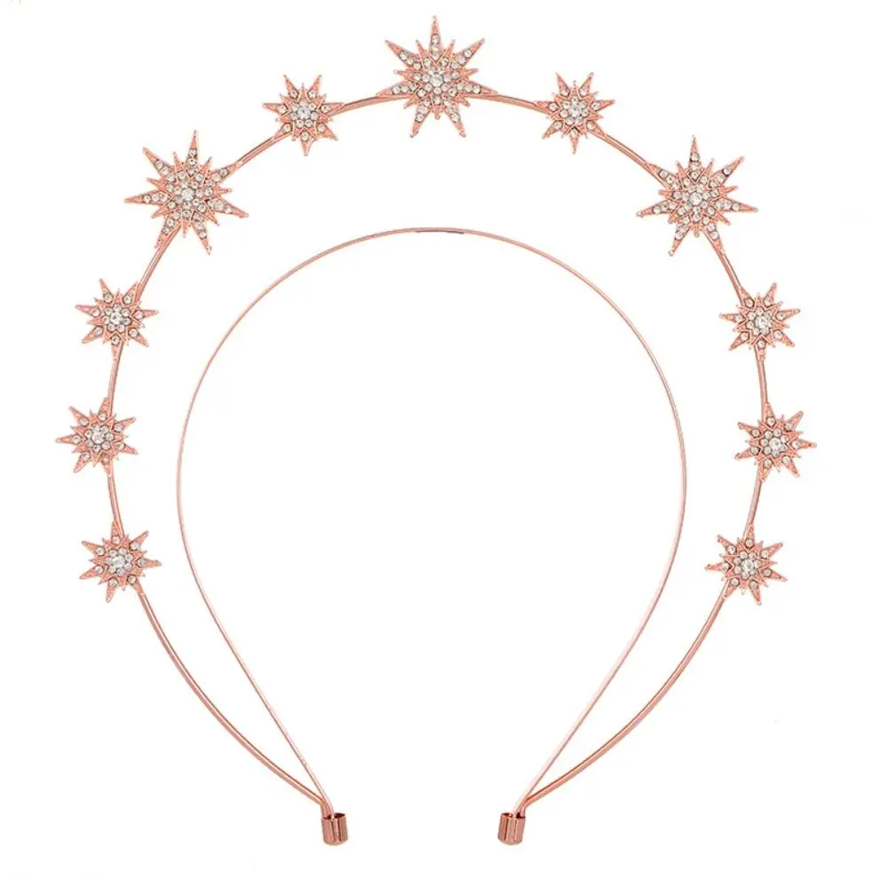 

Double Layer Rhinestone Star Headband Crystal Baroque Star Zircon Hair Hoop Korean Style Tiny Spot Ins Tiara Headdress Wash Face