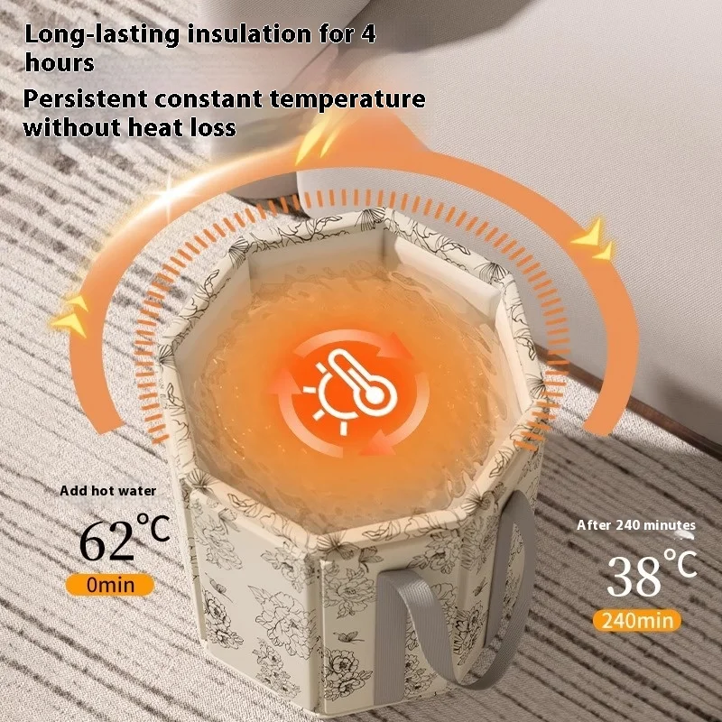 حوض استحمام القدم المحمول المنزل للطي دلو حمام القدم المحمولة الشتاء حوض غسيل القدم مع حوض استحمام القدم تمرغ حوض