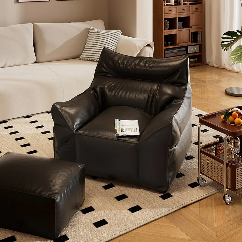 Comfort Lazy Sofa Single Bean Bag Sofas Large Office Living Room Sofas Frameless Floor Sofa Relaxing Puff Armchairs with Filling