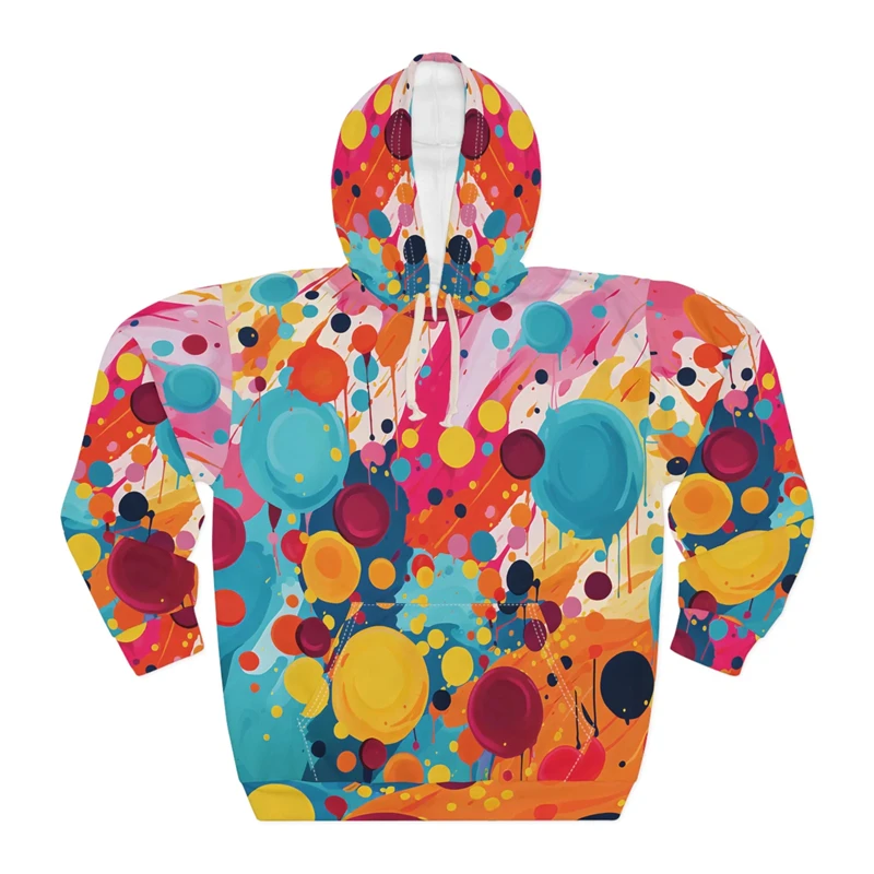 Irregular Graffiti Paint Hoodie For Men's Clothing Street Hip Hop Popular Sweatshirt Colorful Blocks Geometry Men Hoodie Spring