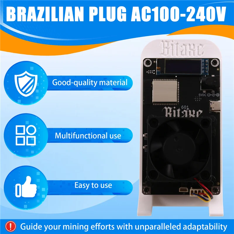 B98A-Bitaxe Gamma 601 BTC آلة التعدين 1.2TH/S، 18-22W، BM1370 ASIC Chip، AU Plug - مصممة لـ Antminer S21 Pro، أبيض #4