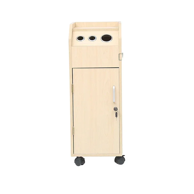 

Practical Hairdressing Cart Aesthetic Roulette Storage Trolley Makeup Beauty Salon Manicure Auxiliary Wheels Wooden Rotating Car