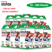 10-200 Sheets Fuji Fujifilm instax Mini 12 11 9 7+ 90 25 50 Film Camera 3 Inch White Edge Films Instant Mini Camera Photo Paper