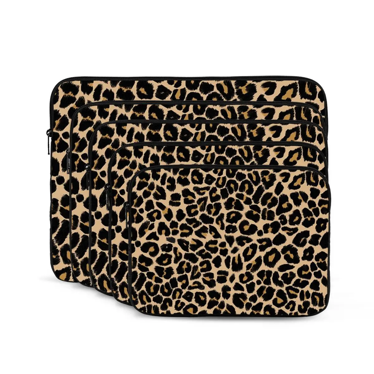 Leopard Print Traditional Colours Notebook Laptop Bag Case Pouch 10 12 13 15 17 Inch For Macbook Air Pro Tablet Shockproof Case