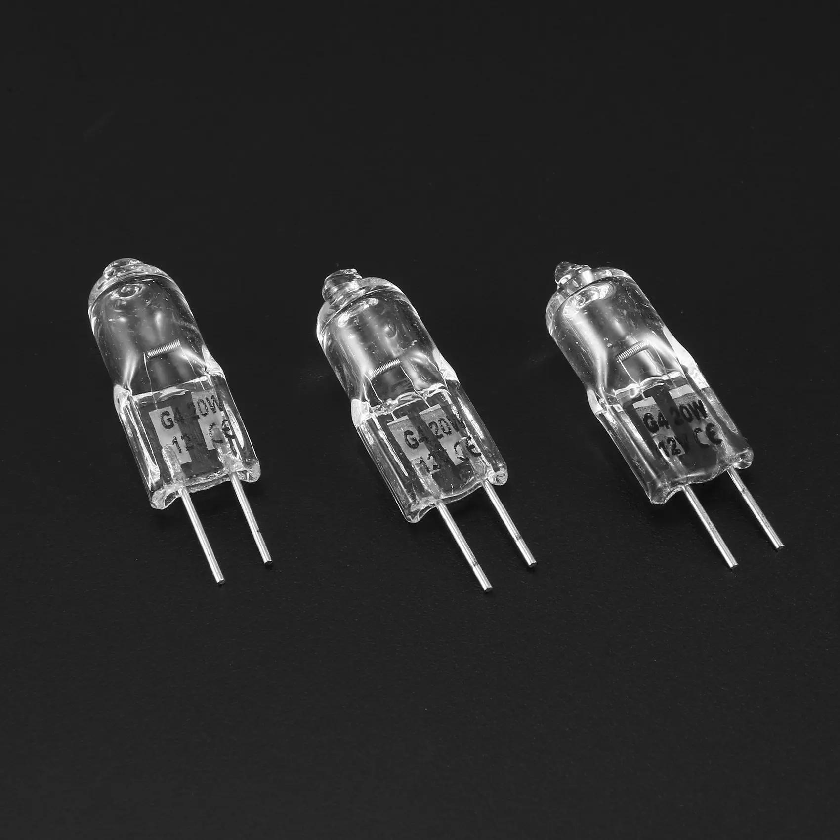 #62H 20 Pcs G4 Halogen Bulbs,20W 12V Halogen Light Bulbs,2 Pin Clear Lamp Bulb,(Transparent)