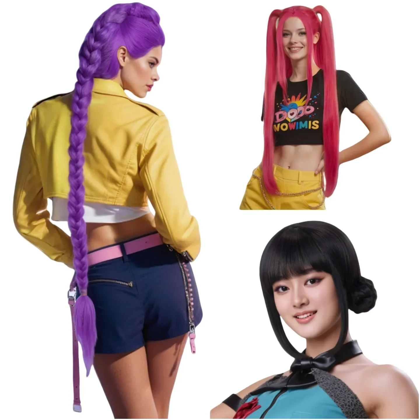 

2026 Парик для косплея Руми на Хэллоуин от Охотников на демонов — аниме-аксессуар с длинными прямыми волосами для женщин, идеально подходит для Зои и Миры