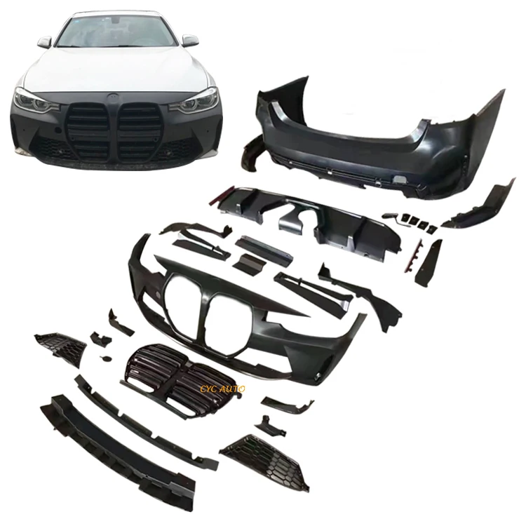 3 series F30 bodykit For  F30 upgrade G82 M4 bumper with Exhaust grille car bumper body kit