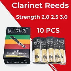 Anches de Clarinette Sib Force 2 2.5 3, Accessoires Musicaux Flexibles, Cadeau de Haute Qualité, 10 Pièces