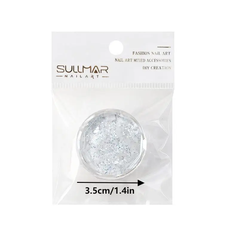 1 جرة ستار الشاش الماس مسمار بريق القلب فراشة ستار النجمي زهرة مسمار الترتر DIY مجوهرات أظافر مواد الديكور #6