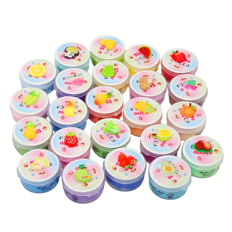 1/24pcs Butter Slime Kit For Girls Party Favors Birthday Gift With Stretchy And Non-Sticky, Stress Relief Toy For Girls And Boys