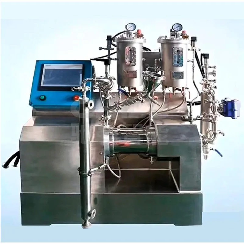 Double-power centrifugal laboratory nano-sand mill has high efficiency and narrow particle size distribution without screen and