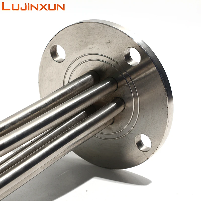 LUJINXUN 220V/380V Heating Element 316SUS 6-12KW Electric Heating Tube 130mm Flange Heater for Dry/Mold Temperature Machine