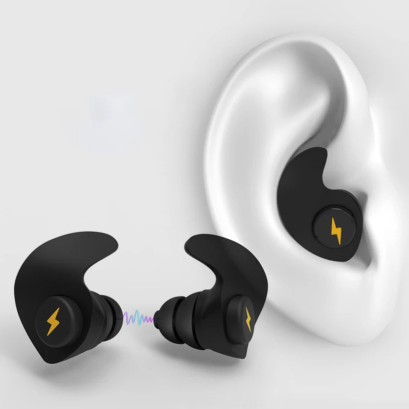 Mini Silicone Ear Plugs Noise Reduction Filter Hear Safety Ear Protector For Study Concert Traveling Soft Foam Sleeping Earplugs