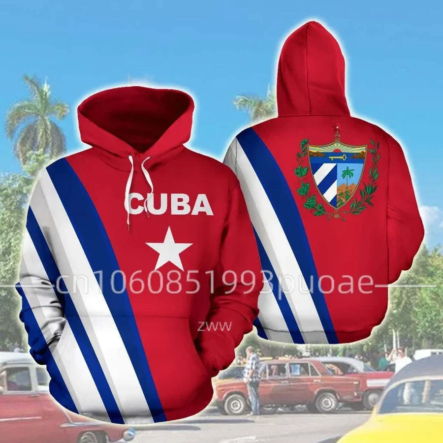 2024 3D Printing 2023 New Zipper Hoodie Street Unisex Cuba Somalia Eswatini Sudan Jamaica Flag Series Apparel