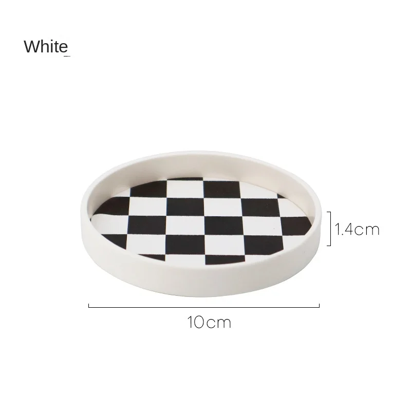 Nordic Ins Black and White Cup Mat Checkerboard Tea Coaster Table Mat Coaster  Nordic Home Decor Desktop Storage