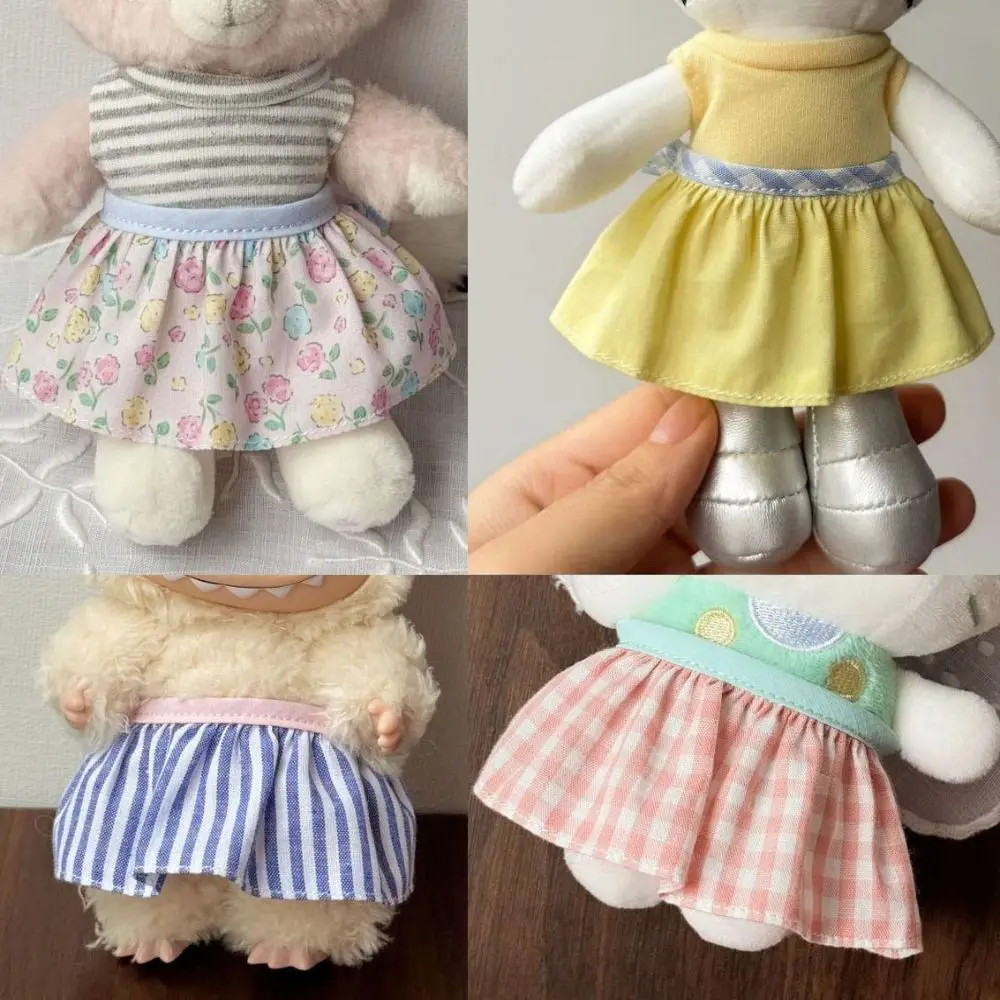 

Модные милые платья принцессы, хлопковые платья с цветочным принтом, юбки, 7 цветов, одежда ручной работы для кукол 10-17 см