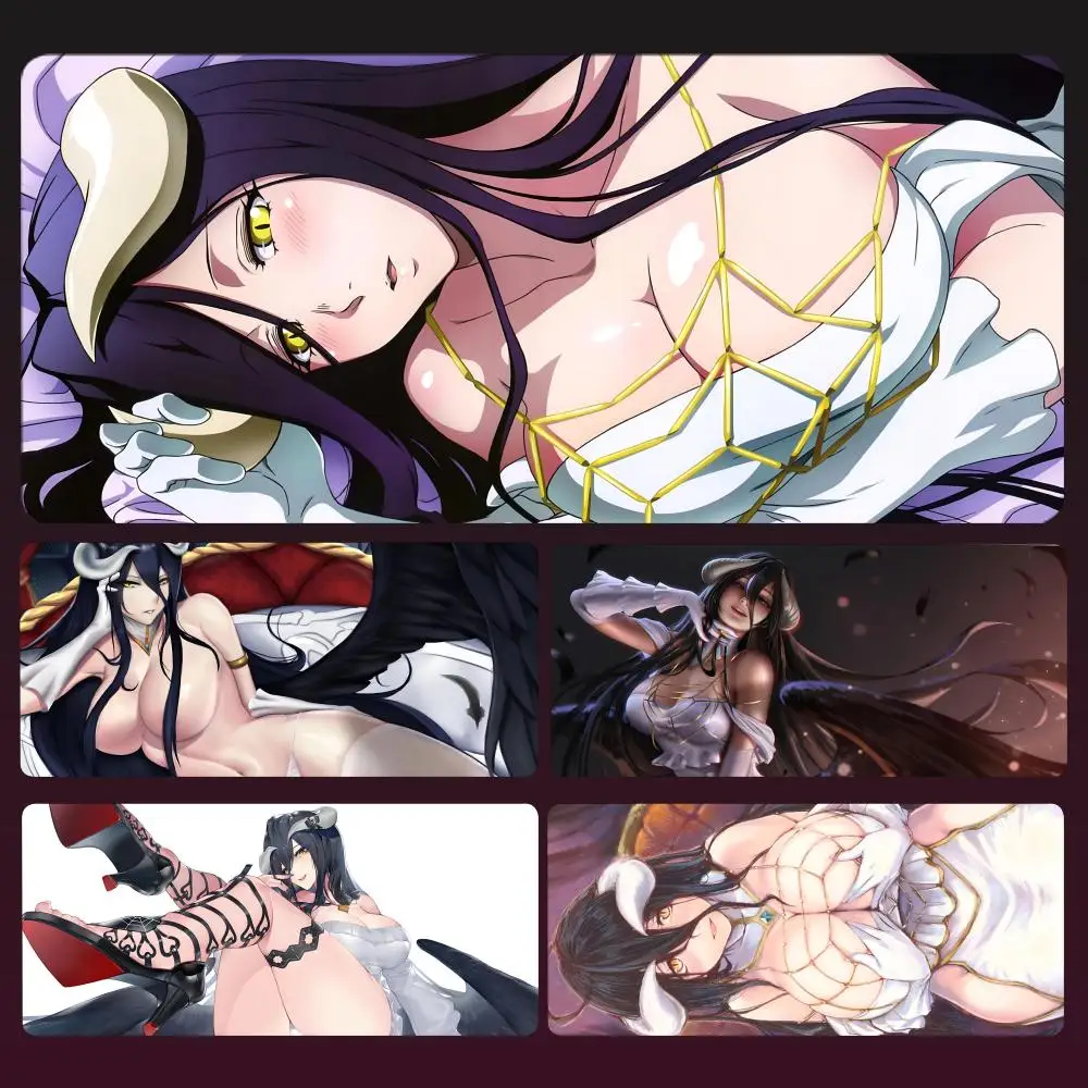 

Albedo OverLord Mousepad Anime Mouse Pad Gamer Desk Gaming Laptop PC Gamer Accessories Mice Keyboards