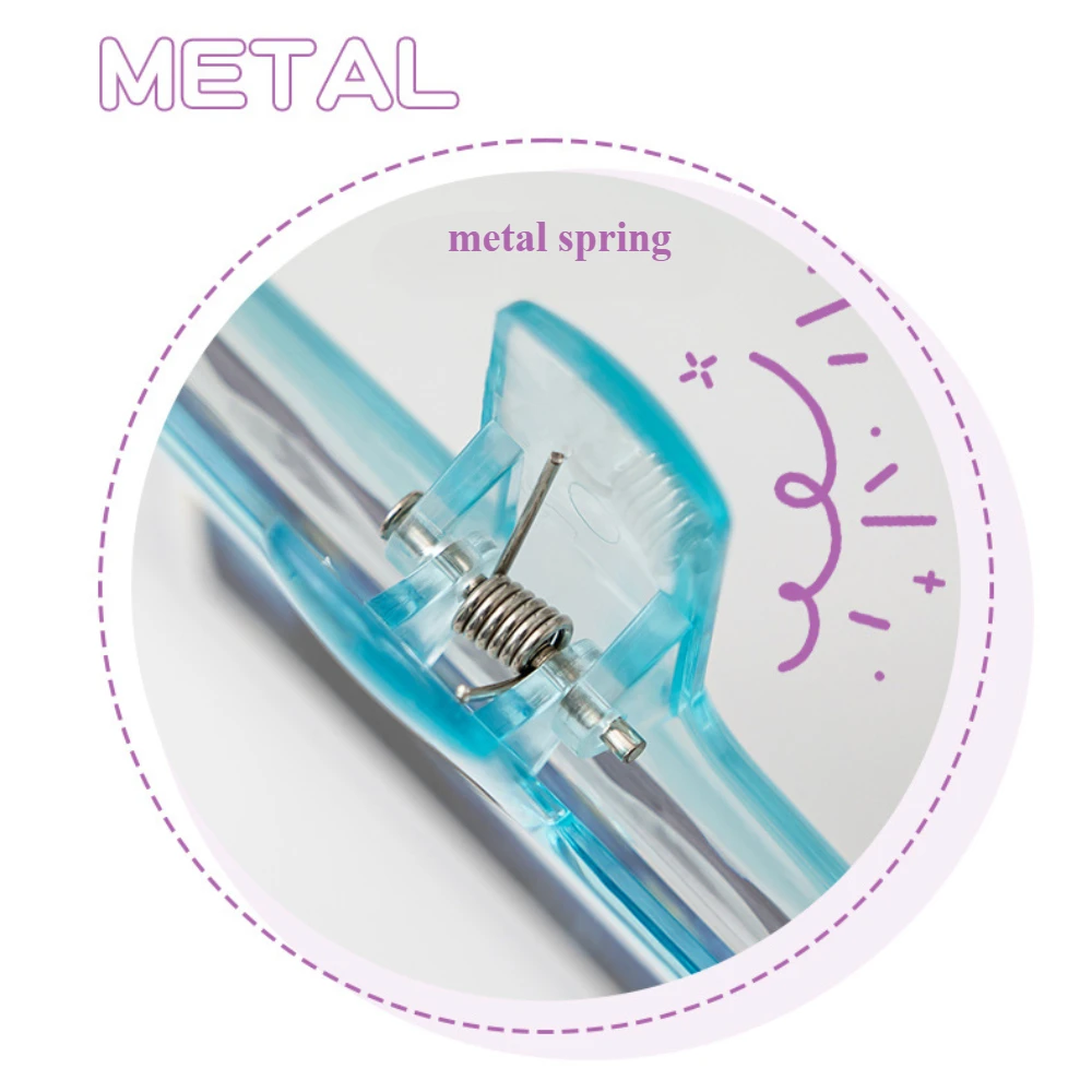 Colorful acrylic small clip, paper long tail clip, bill data sorting clip, office transparent simple swallowtail clip