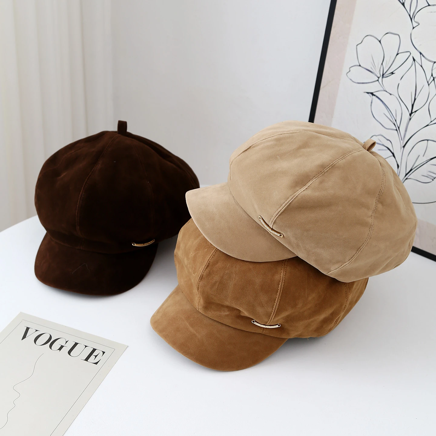 قبعة موزع الصحف قبعة الشتاء للنساء | قبعة سميكة مثمنة ومقاومة للبرودة على شكل رسام إكسسوارات عصرية #1