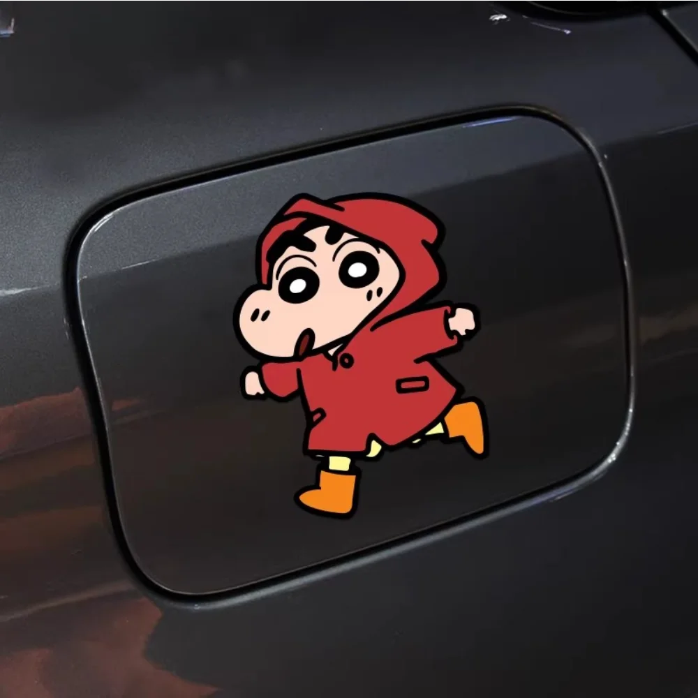 Crayon Shin-chan Little Red Riding Hood Raincoat Creative Sticker Waterproof Car Sticker Scratch Cover Decoration