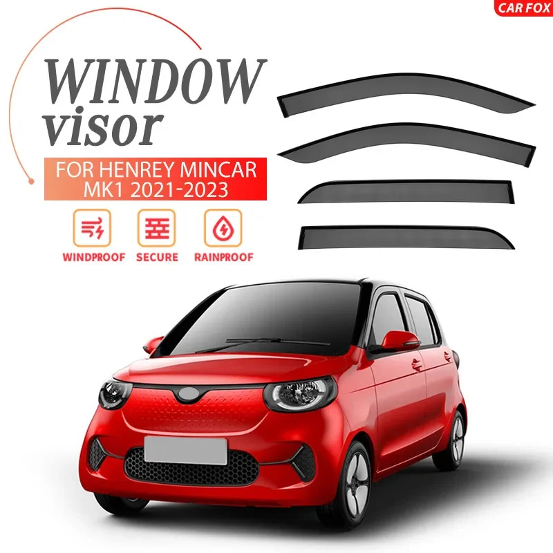 For Henrey Mincar 2021-2023 Car Window Visor Awning Shelters Windshield Side Window Rain Sun Shade Accessories